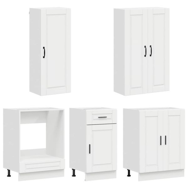 Кухненски единица PORTO 5 pcs Бял гланц Инженерна дървесина