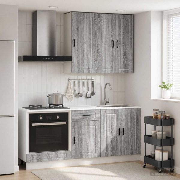 Кухненски единица PORTO 5 pcs Сив Сонома Инженерна дървесина