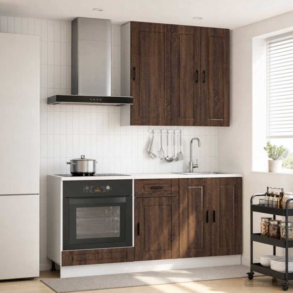 Кухненски единица PORTO 5 pcs Кафяв дъб Инженерна дървесина