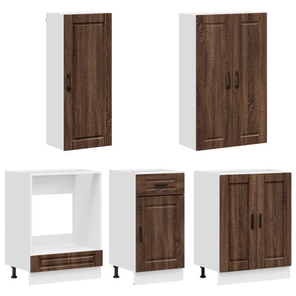 Кухненски единица PORTO 5 pcs Кафяв дъб Инженерна дървесина