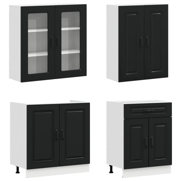 Кухненски единица KALMAR 4 pcs Черно Инженерна дървесина