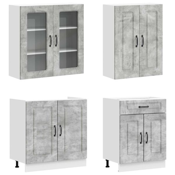 Кухненски единица KALMAR 4 pcs Бетонно сиво Инженерна дървесина