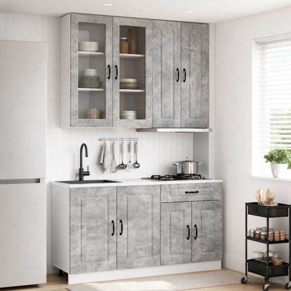 Кухненски единица KALMAR 4 pcs Бетонно сиво Инженерна дървесина
