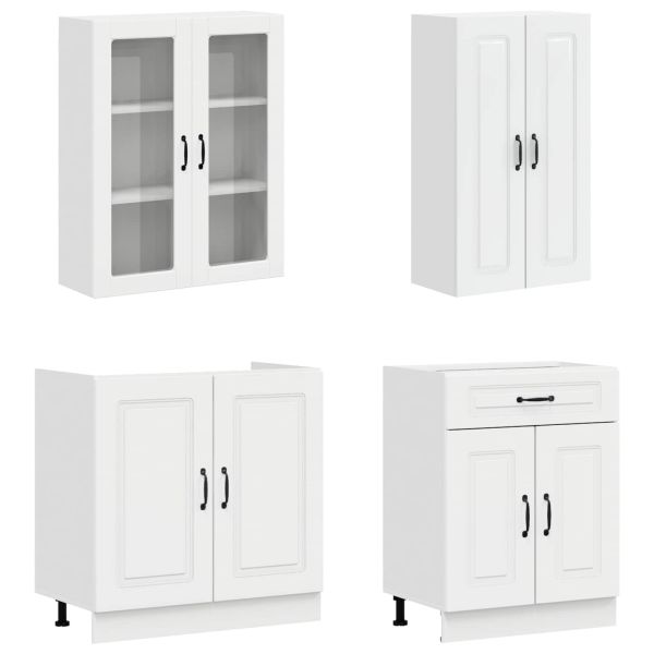 Кухненски единица KALMAR 4 pcs Бял гланц Инженерна дървесина