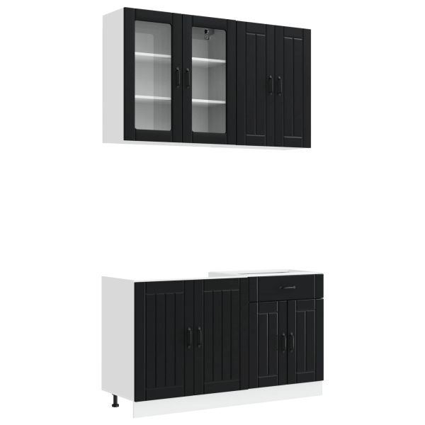 Кухненски единица LUCCA 4 pcs Черно Инженерна дървесина