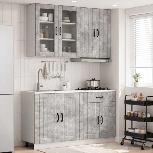 Кухненски единица LUCCA 4 pcs Бетонно сиво Инженерна дървесина