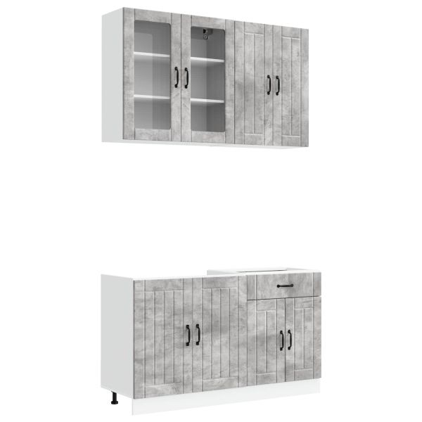 Кухненски единица LUCCA 4 pcs Бетонно сиво Инженерна дървесина