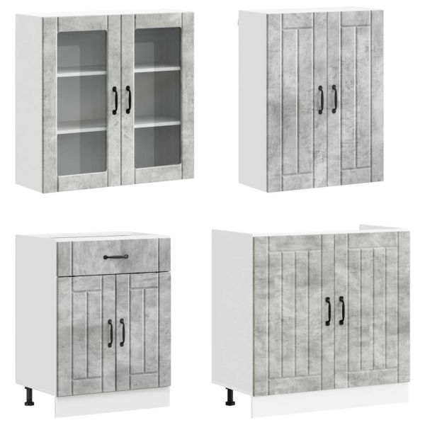 Кухненски единица LUCCA 4 pcs Бетонно сиво Инженерна дървесина