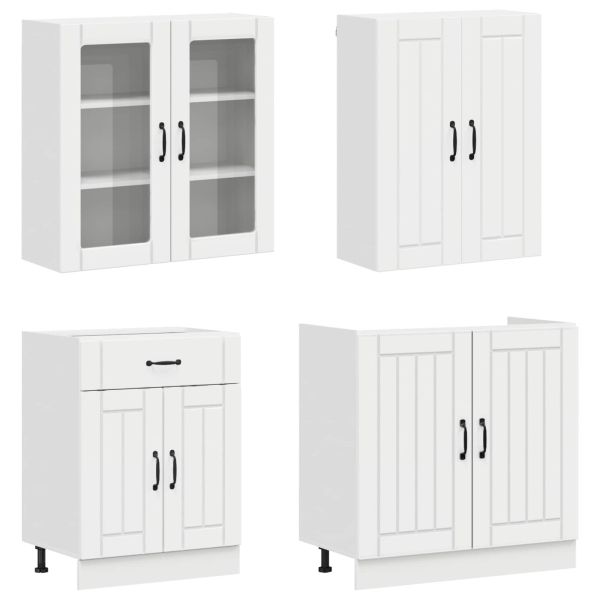 Кухненски единица LUCCA 4 pcs Бял гланц Инженерна дървесина