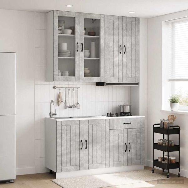 Кухненски единица LUCCA 4 pcs Бетонно сиво Инженерна дървесина