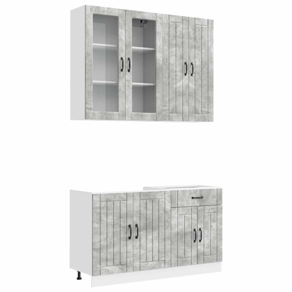 Кухненски единица LUCCA 4 pcs Бетонно сиво Инженерна дървесина