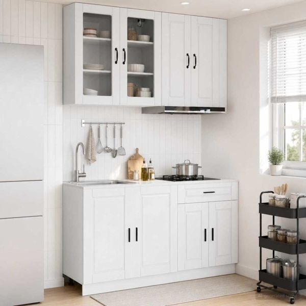 Кухненски единица PORTO 4 pcs Бял гланц Инженерна дървесина