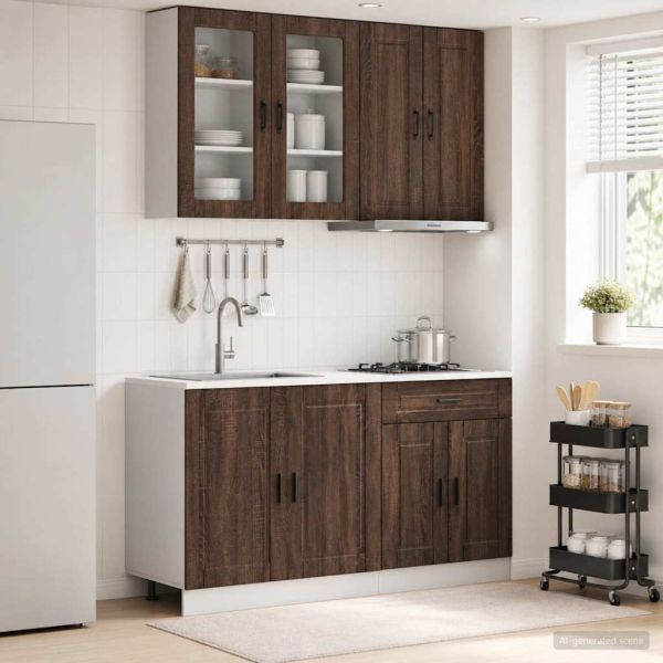 Кухненски единица PORTO 4 pcs Кафяв дъб Инженерна дървесина