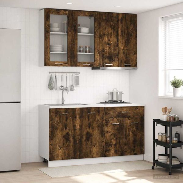 Кухненски единица LYON 4 pcs Опушен дъб Инженерна дървесина