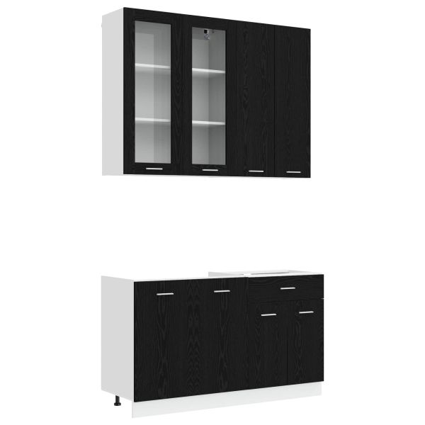 Кухненски единица LYON 4 pcs Черен дъб Инженерна дървесина