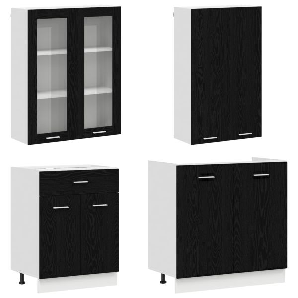 Кухненски единица LYON 4 pcs Черен дъб Инженерна дървесина