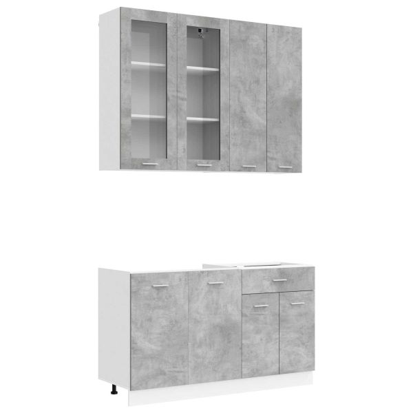 Кухненски единица LYON 4 pcs Бетонно сиво Инженерна дървесина