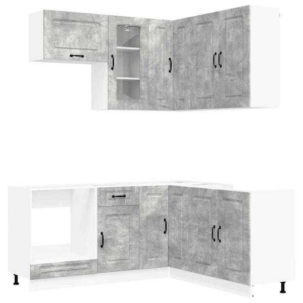 Кухненски единица KALMAR 8 pcs Бетонно сиво Инженерна дървесина