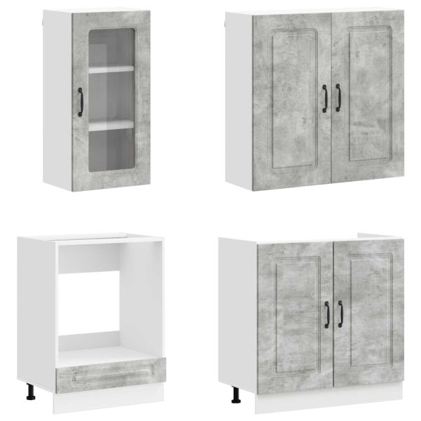 Кухненски единица KALMAR 8 pcs Бетонно сиво Инженерна дървесина