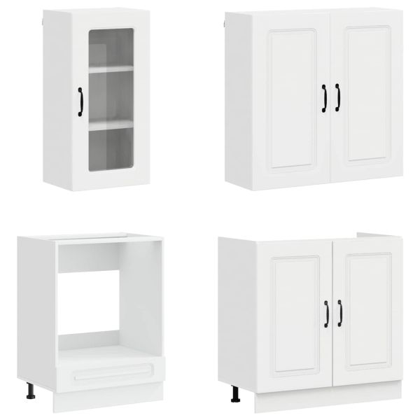 Кухненски единица KALMAR 8 pcs Бял гланц Инженерна дървесина