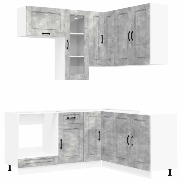 Кухненски единица KALMAR 8 pcs Бетонно сиво Инженерна дървесина