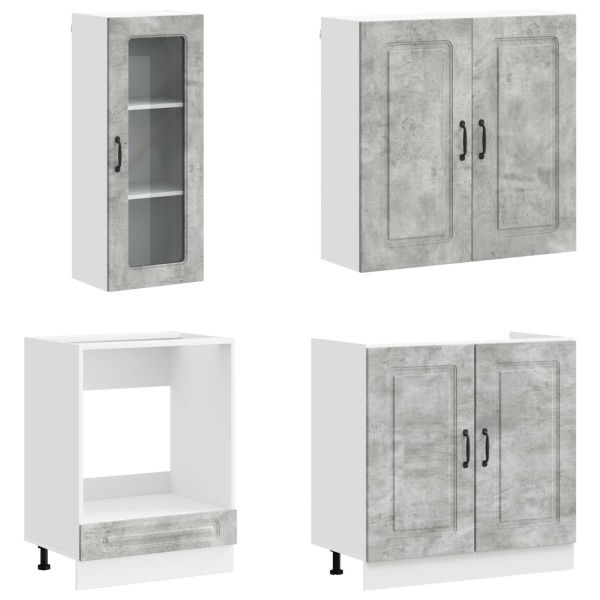 Кухненски единица KALMAR 8 pcs Бетонно сиво Инженерна дървесина