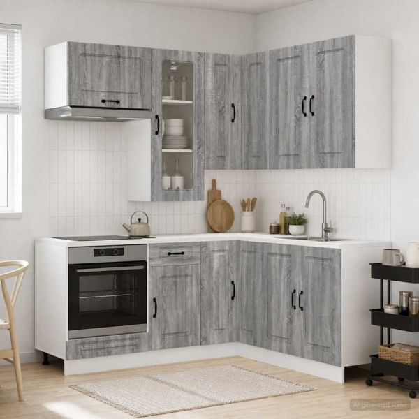 Кухненски единица KALMAR 8 pcs Сив Сонома Инженерна дървесина