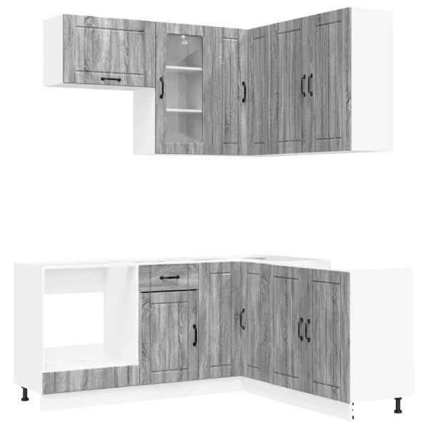 Кухненски единица LUCCA 8 pcs Сив Сонома Инженерна дървесина