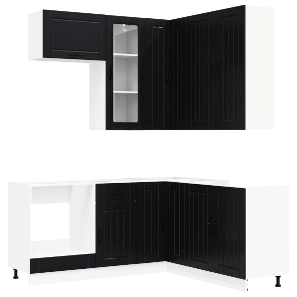 Кухненски единица LUCCA 8 pcs Черно Инженерна дървесина
