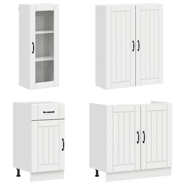 Кухненски единица LUCCA 8 pcs Бял гланц Инженерна дървесина