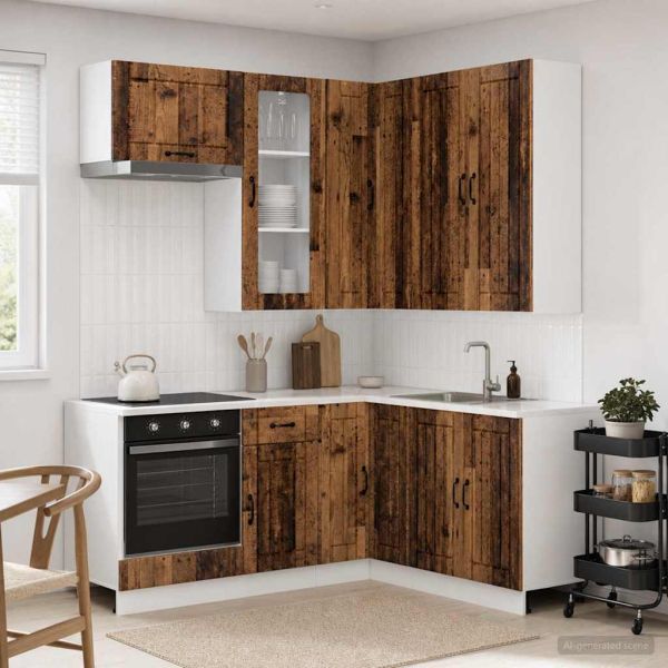 Кухненски единица LUCCA 8 pcs Старо дърво Инженерна дървесина