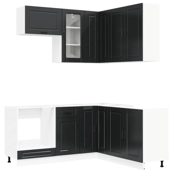 Кухненски единица PORTO 8 pcs Черно Инженерна дървесина