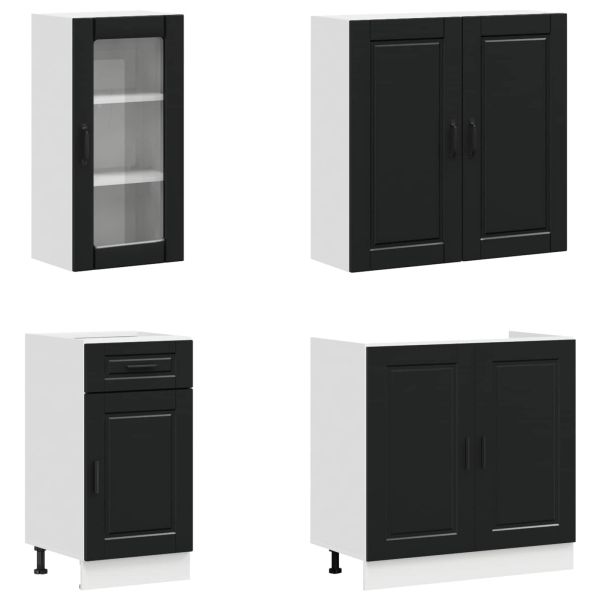 Кухненски единица PORTO 8 pcs Черно Инженерна дървесина