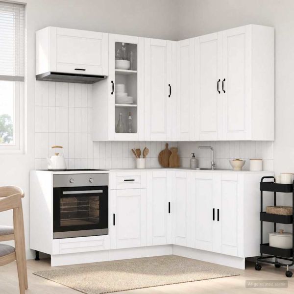Кухненски единица PORTO 8 pcs Бяло Инженерна дървесина