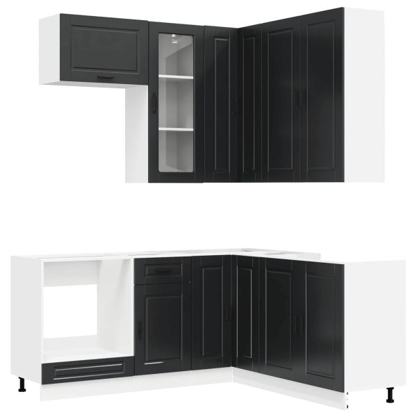 Кухненски единица PORTO 8 pcs Черно Инженерна дървесина