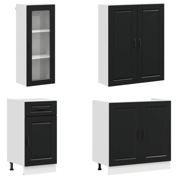 Кухненски единица PORTO 8 pcs Черно Инженерна дървесина