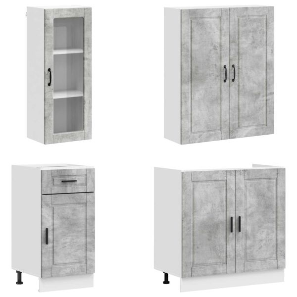Кухненски единица PORTO 8 pcs Бетонно сиво Инженерна дървесина