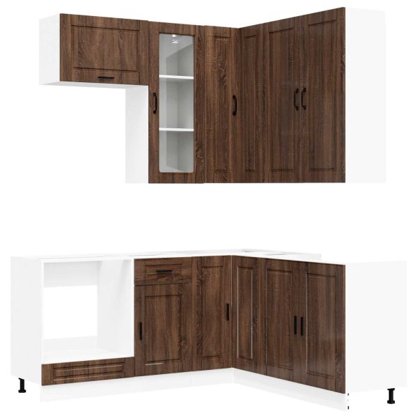 Кухненски единица PORTO 8 pcs Кафяв дъб Инженерна дървесина