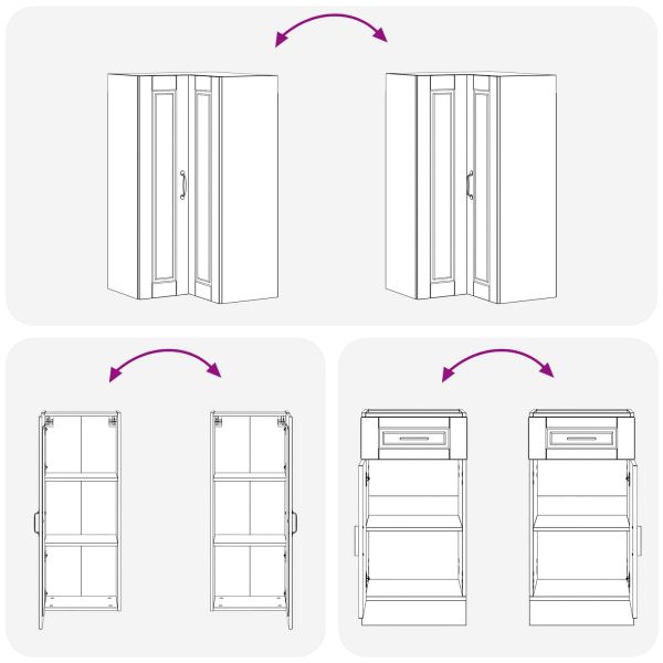 Кухненски единица PORTO 8 pcs Кафяв дъб Инженерна дървесина