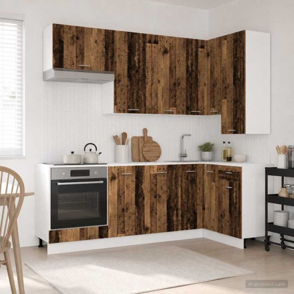 Кухненски единица LYON 8 pcs Старо дърво Инженерна дървесина