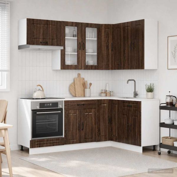Кухненски единица KALMAR 8 pcs Кафяв дъб Инженерна дървесина