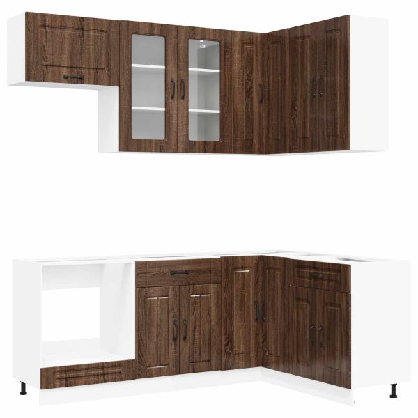 Кухненски единица KALMAR 8 pcs Кафяв дъб Инженерна дървесина