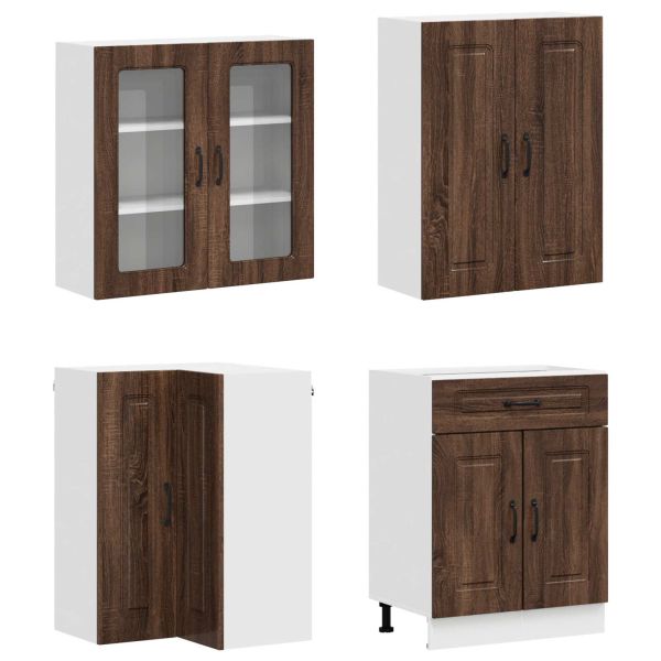 Кухненски единица KALMAR 8 pcs Кафяв дъб Инженерна дървесина