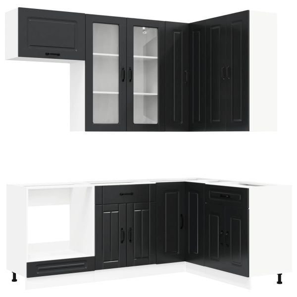 Кухненски единица KALMAR 8 pcs Черно Инженерна дървесина