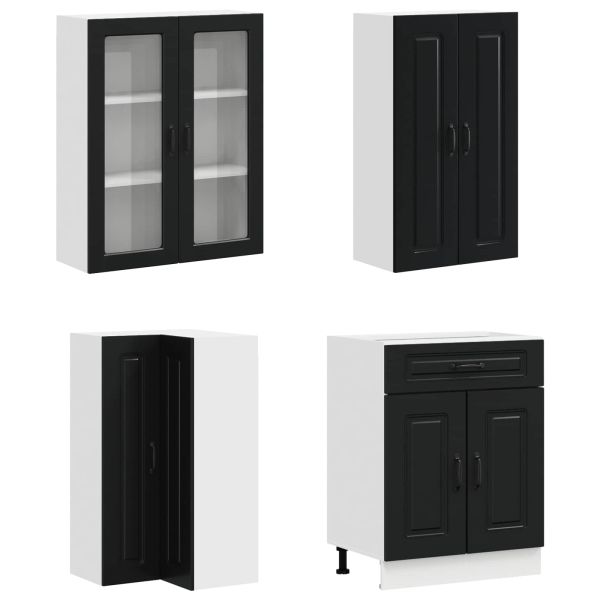 Кухненски единица KALMAR 8 pcs Черно Инженерна дървесина