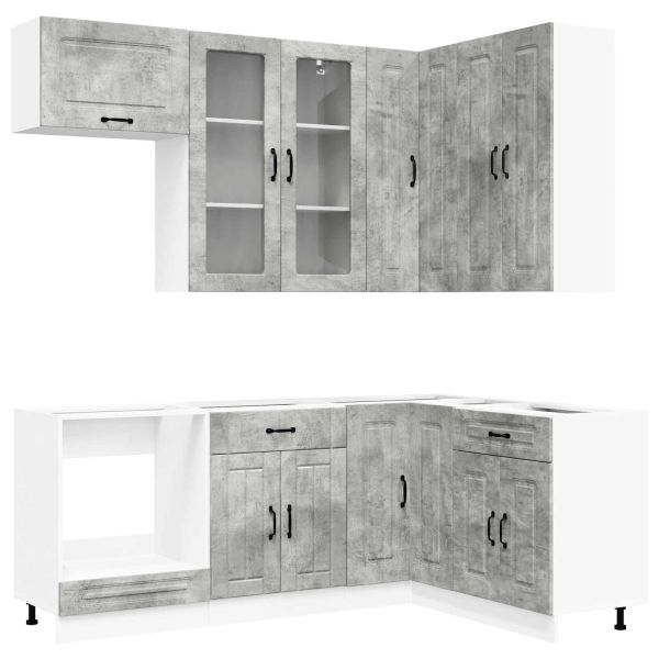Кухненски единица KALMAR 8 pcs Бетонно сиво Инженерна дървесина