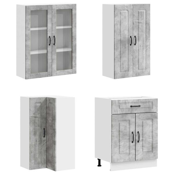 Кухненски единица KALMAR 8 pcs Бетонно сиво Инженерна дървесина