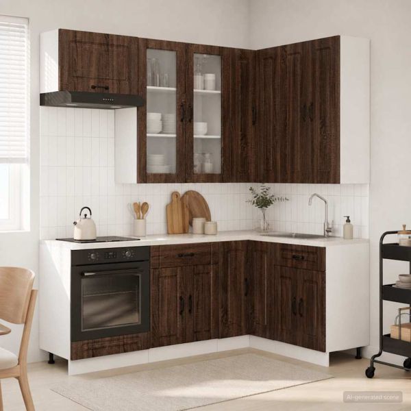 Кухненски единица KALMAR 8 pcs Кафяв дъб Инженерна дървесина