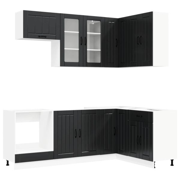 Кухненски единица LUCCA 8 pcs Черно Инженерна дървесина