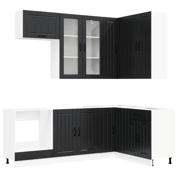 Кухненски единица LUCCA 8 pcs Черно Инженерна дървесина